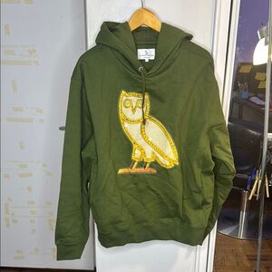 OVO Forest Green Hoodie with Owl Emblem